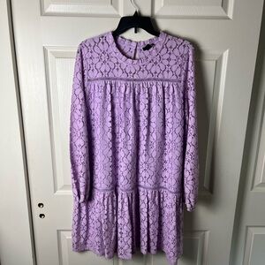 Halogen Lavender Lace Midi Dress